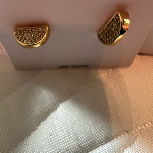 Kate Spade gold sliced scallop stud earrings